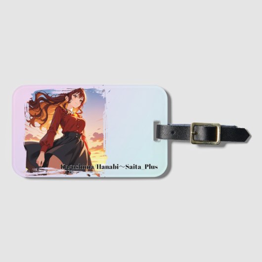 47_Plus 鹿児島 花火 - Kagoshima Hanabi Bagagelabel (Voorkant (horizontaal))