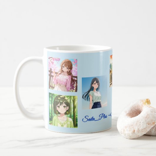 47_Plus – Anime Character Series Koffiemok (Met donut)