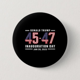 47 President Donald Trump Inauguratie Dag 2025 7 Ronde Button 5,7 Cm