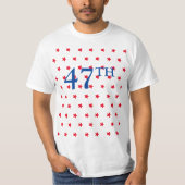 47 President rood wit en blauw sterren patriottisc T-shirt (Voorkant)