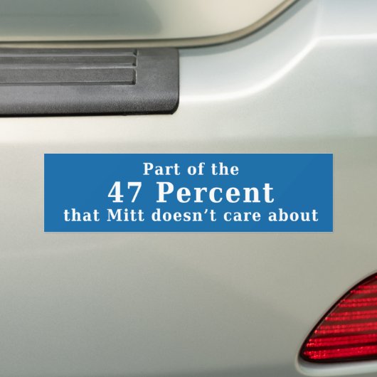 47 procent bumpersticker (Op auto)