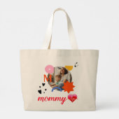 47.Proud mama, moederdag, mama, mama, thuiscadeaut Grote Tote Bag (Achterkant)