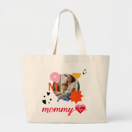 47.Proud mama, moederdag, mama, mama, thuiscadeaut Grote Tote Bag (Voorkant)