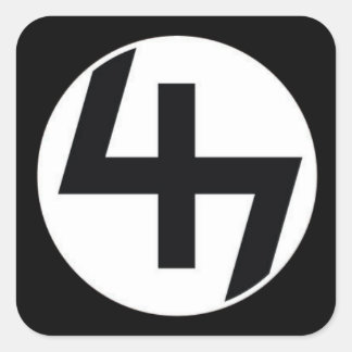 47 Sticker Zwart/Zwart