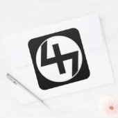 47 Sticker Zwart/Zwart (Envelop)