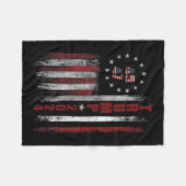 47 Trump 2024 Amerikaanse vlag 1 Fleece Deken (Voorkant (Horizontaal))