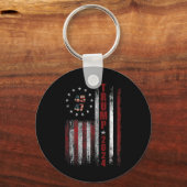 47 Trump 2024 Amerikaanse vlag 1 Sleutelhanger (Voorkant)