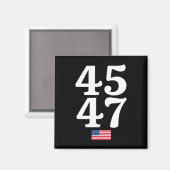 47 Trump 2024 Amerikaanse vlag Magneet (Voorkant / Achterkant)