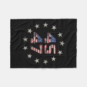 47 Trump 2024 Amerikaanse vlag (op rug) 1 Fleece Deken (Voorkant (Horizontaal))