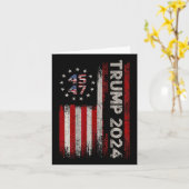 47 Trump 2024 Amerikaanse vlag (op rug) Kaart (Gele Bloem)