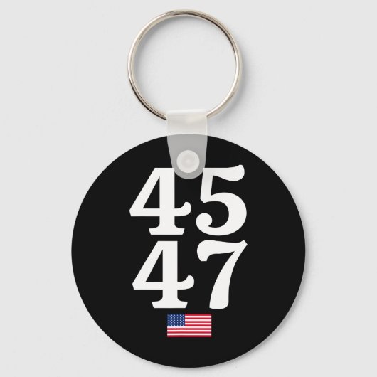 47 Trump 2024 Amerikaanse vlag Sleutelhanger (Voorkant)