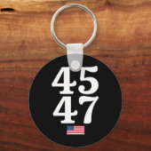 47 Trump 2024 Amerikaanse vlag Sleutelhanger (Voorkant)