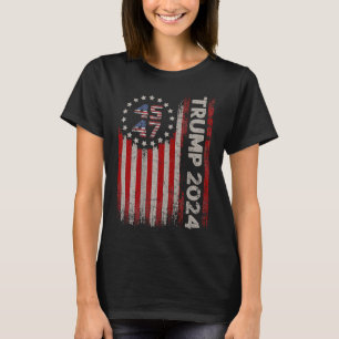 47 Trump 2024 Amerikaanse vlag T-shirt