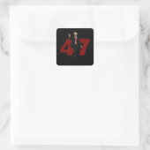 47 TRUMP 2024 VIERKANTE STICKER (Tas)