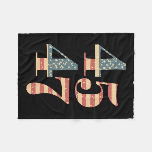 47 Trump 2024  Vlagsteun Trump 45 47 WOM Fleece Deken (Voorkant (Horizontaal))