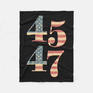 47 Trump 2024  Vlagsteun Trump 45 47 WOM Fleece Deken