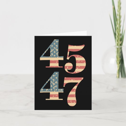 47 Trump 2024  Vlagsteun Trump 45 47 WOM Kaart (Voorkant)