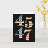 47 Trump 2024  Vlagsteun Trump 45 47 WOM Kaart (Gele Bloem)