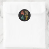 47 Trump 2024 voor President 4547 Ronde Sticker (Tas)