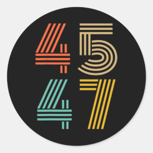 47 Trump 2024 voor President 4547 Ronde Sticker