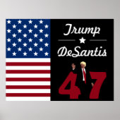 47 Trump Desantis 2024 Briefkaart Poster (Voorkant)