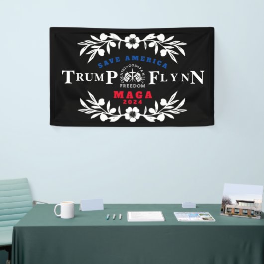 47 Trump Flynn 2024 Spandoek (Beurs)