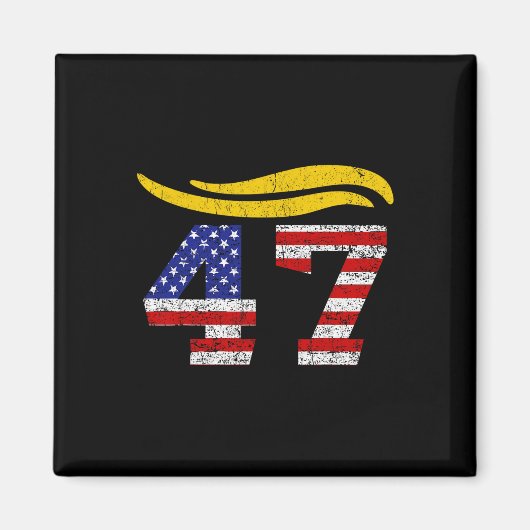 47 Trump Hair  Magneet (Voorkant)