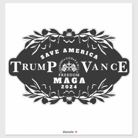 47 Trump J.D. Vance 2024 Sticker (Vel)