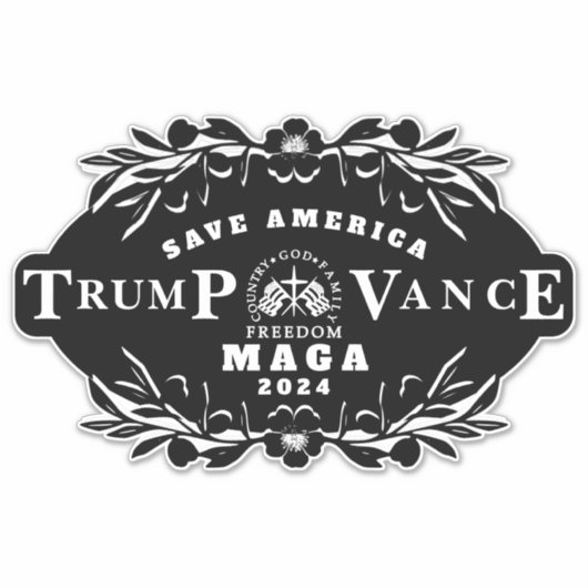 47 Trump J.D. Vance 2024 Sticker (Voorkant)