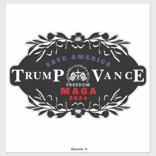47 Trump J.D. Vance 2024 Sticker (Vel)