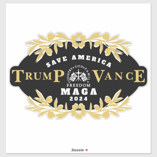 47 Trump J.D. Vance 2024 Sticker (Vel)