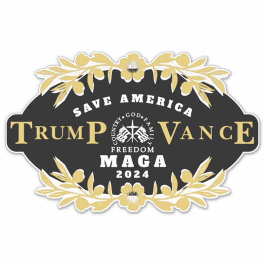 47 Trump J.D. Vance 2024 Sticker (Voorkant)