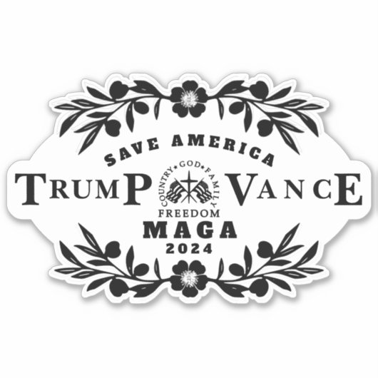 47 Trump J.D. Vance 2024 Sticker (Voorkant)