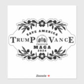 47 Trump J.D. Vance 2024 Sticker (Vel)