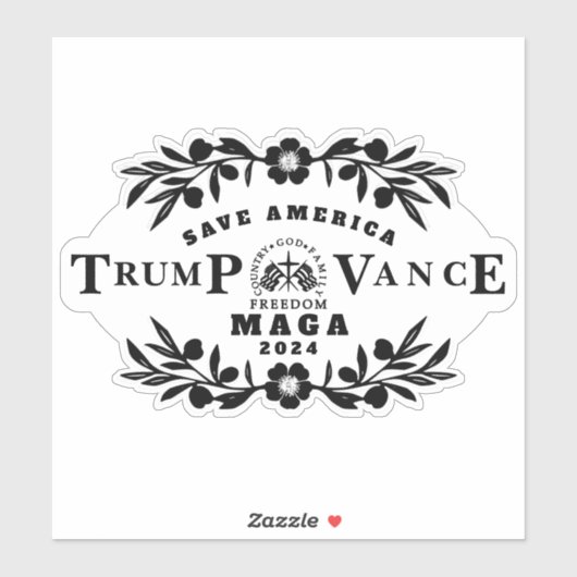 47 Trump J.D. Vance 2024 Sticker (Vel)