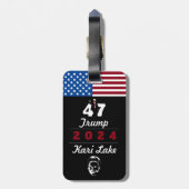 47 Trump Kari Lake 2024 Bagagelabel (Achterkant verticaal)