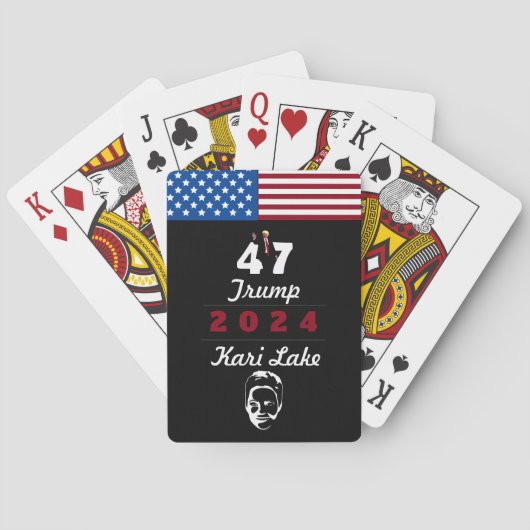 47 Trump Kari Lake 2024 Pokerkaarten (Achterkant)