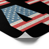 47 Trump Retro Vlag VS 2024 President POC Poster (Hoek)