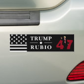 47 Trump Rubio 2024 Bumpersticker (Op auto)