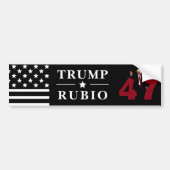 47 Trump Rubio 2024 Bumpersticker (Voorkant)