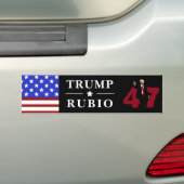 47 Trump Rubio 2024 Bumpersticker (Op auto)
