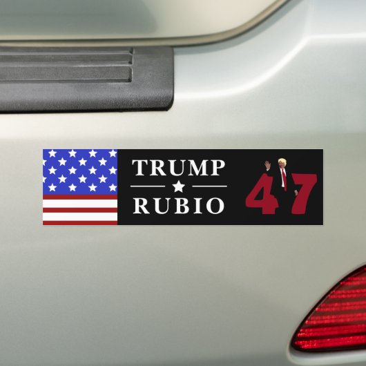47 Trump Rubio 2024 Bumpersticker (Op auto)