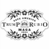 47 Trump Rubio 2024 Sticker (Voorkant)