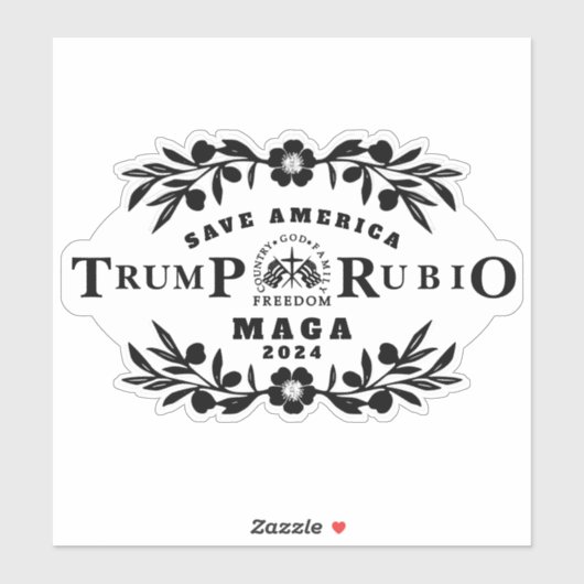 47 Trump Rubio 2024 Sticker (Vel)
