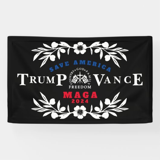 47 Trump Vance 2024 Spandoek (Horizontaal)
