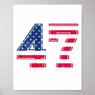 47 Verjaardag Shirt Usa Vlag Sportteam Jersey Ck N Poster
