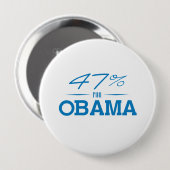 47 % VOOR OBAMA -.png Ronde Button 4,0 Cm (Voorkant /achterkant)