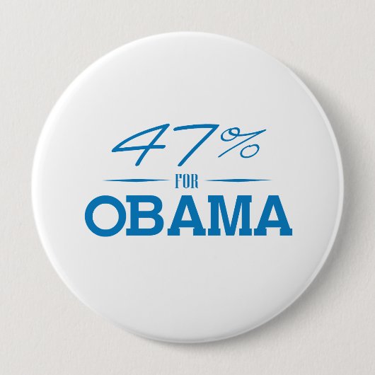 47 % VOOR OBAMA -.png Ronde Button 4,0 Cm (Voorkant)