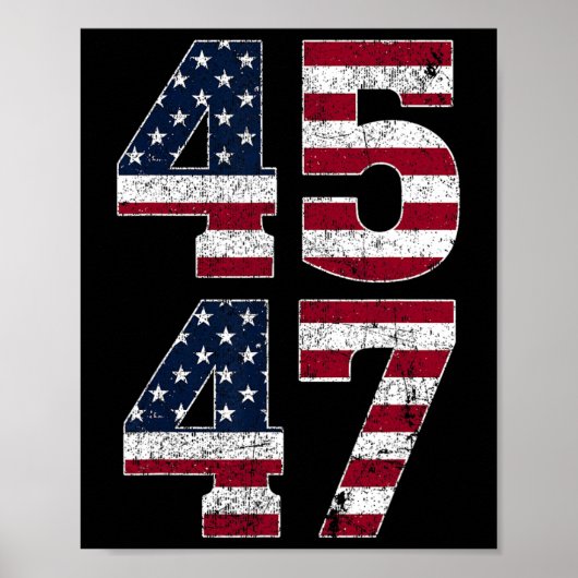 47 Wij, het volk van 2024, staan met de Amerikaans Poster (Voorkant)