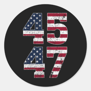 47 Wij, het volk van 2024, staan met de Amerikaans Ronde Sticker